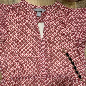 H&M red print dress with back tie.